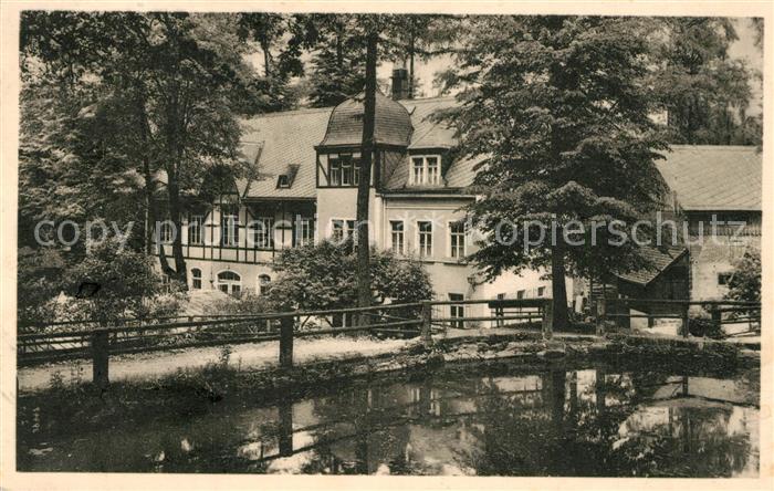 Pillnitz Meixmuehle mit Karpfenteich im Friedrichsgrund