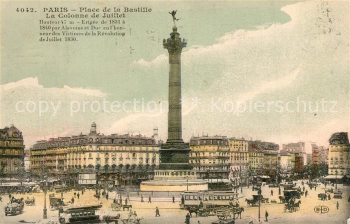 Paris Place de la Bastille La Colonne de Juillet