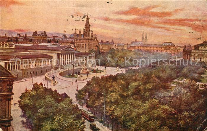 Wien Franzensring Kuenstlerkarte