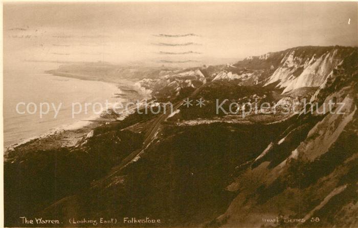 Folkestone The Warren Landschaftspanorama Kueste