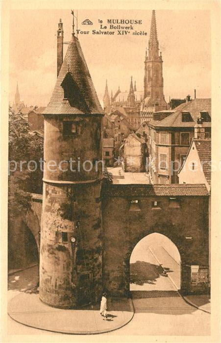 Mulhouse Muehlhausen Le Bollwerk Tour Salvator XIV siecle