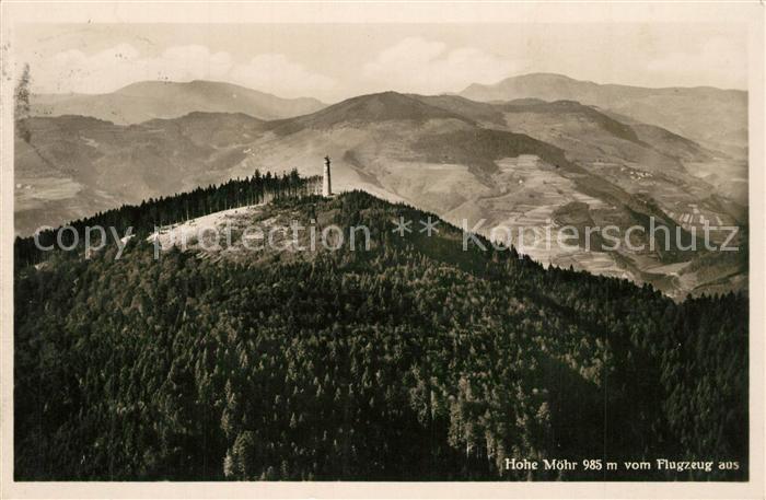 Schopfheim Hohe Moehr Aussichtsturm Fliegeraufnahme