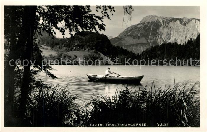 Oetz Bootfahren auf dem Piburgersee Bergsee oetztaler Alpen