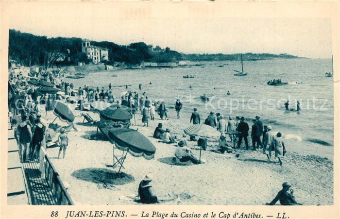 Juan-les-Pins Antibes 06 Plage du Casino et Cap d_Antibes Cote d