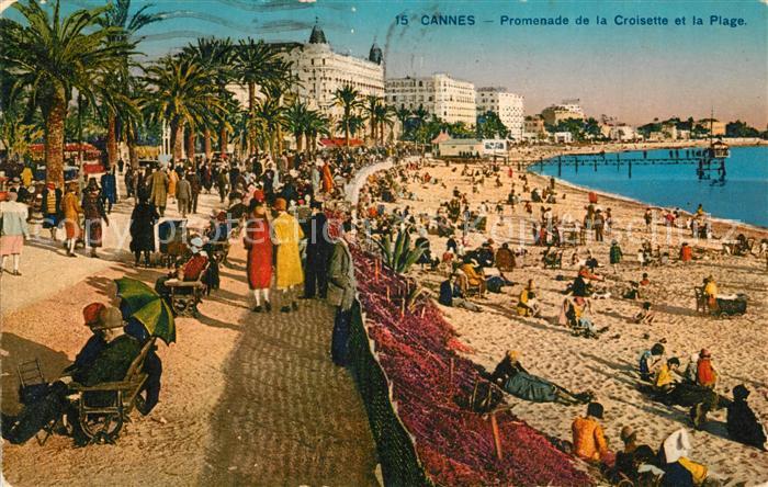 Cannes Alpes-Maritimes Promenade de la Croisette et la Plage