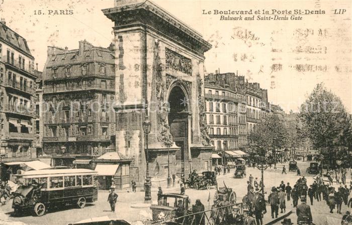 Paris Boulevard et la Porte Saint Denis