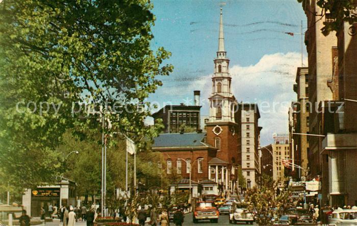 Boston Massachusetts Tremont Street and Boston Common Mall
