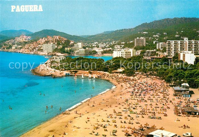 Paguera Mallorca Islas Baleares Playa de Torá Strand Hotels Kueste Fliegeraufnah