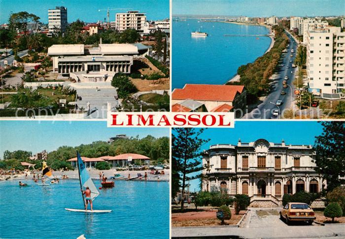 Limassol Teilansichten Uferstrasse Villa Strand Windsurfen