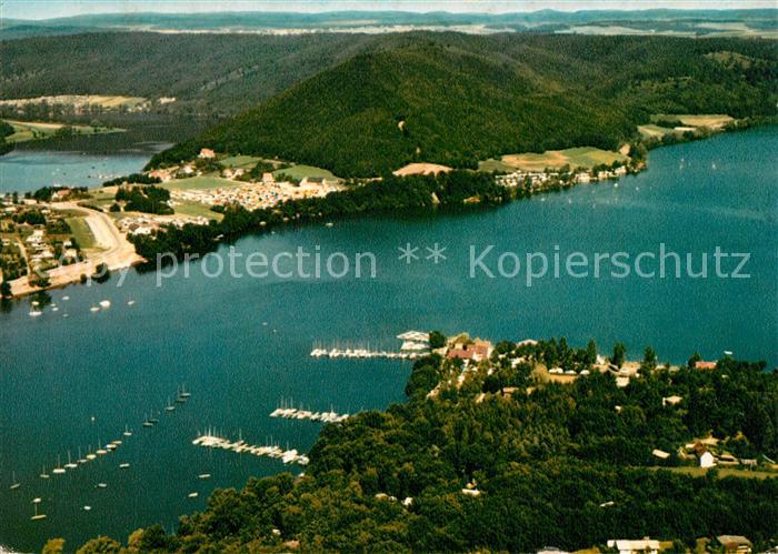 Rehbach Edertal Halbinsel Scheid Campingplatz Talsperre Stausee Fliegeraufnahme