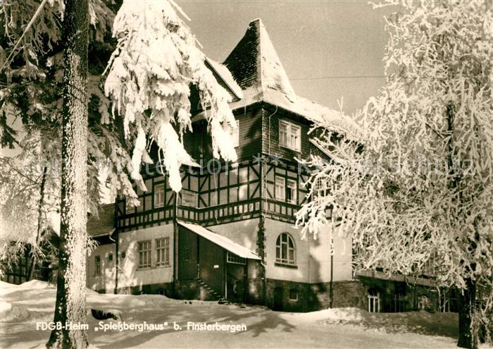 Finsterbergen FDGB Heim Spiessberghaus im Winter