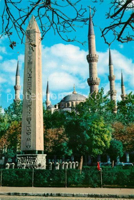 Istanbul Constantinopel Egyptian Obelisque Minarets of the Blue Mosque