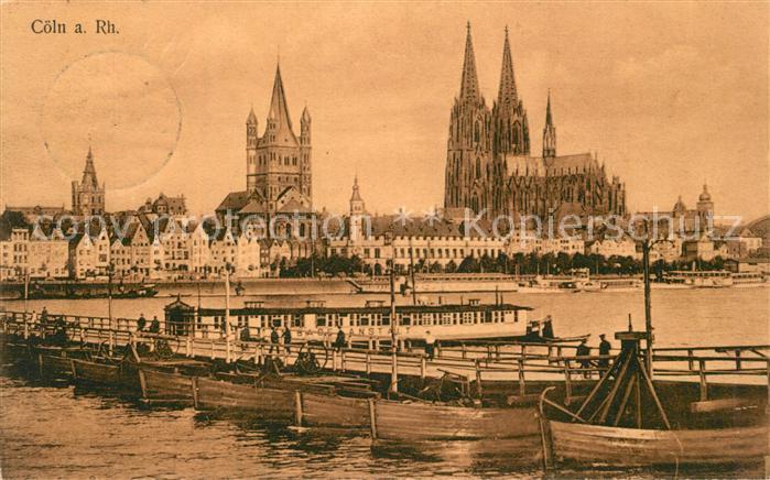 Coeln Rhein Hafen Dom Stadtpanorama