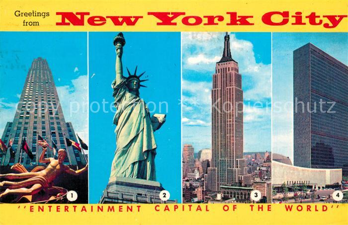 New York City Freiheitsstue Empire State Building UN Building