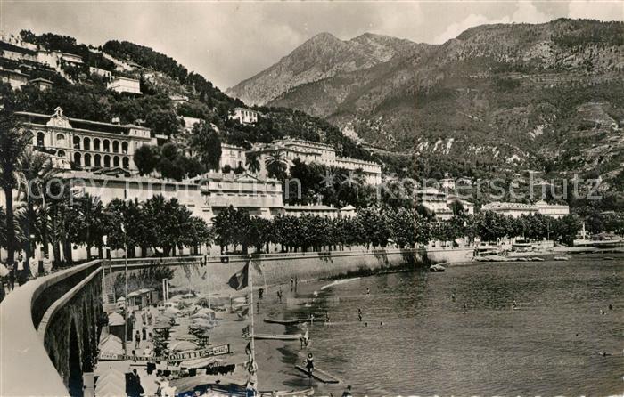 Menton Alpes Maritimes Quai Bonaparte Plage des Soblettes