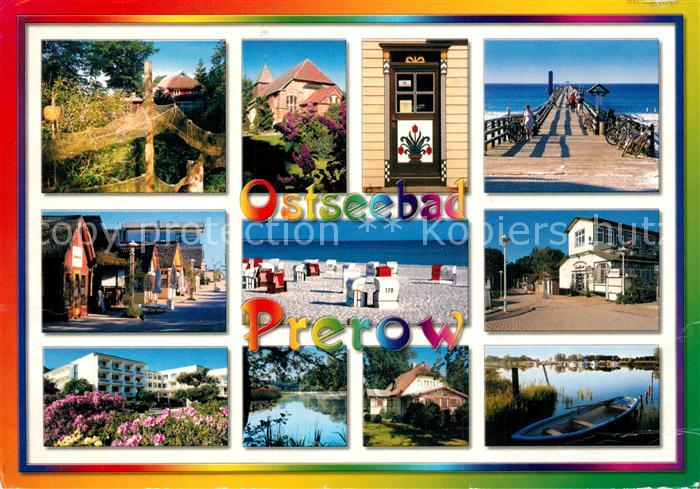 Prerow Ostseebad Seebruecke Stadtansichten Strand