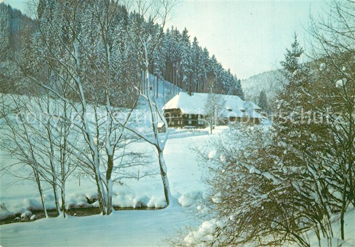 Bonndorf Schwarzwald Gasthaus Pension Sommerau Winteraufnahme