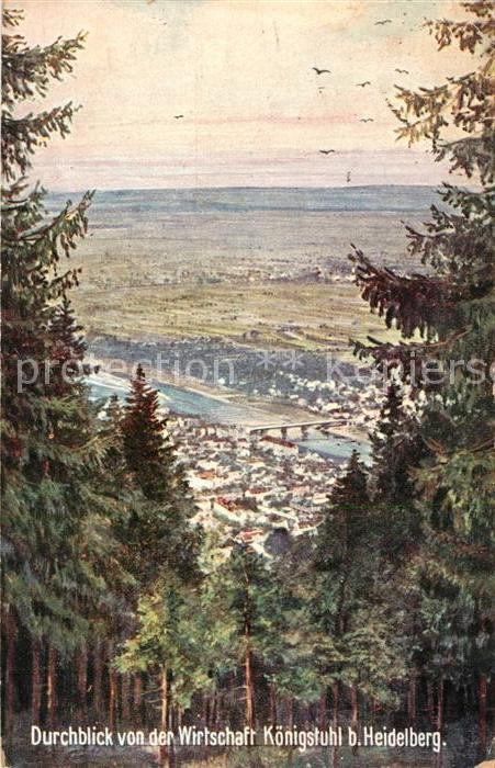 Verlag WIRO Wiedemann Nr. 1869 B Heidelberg Koenigstuhl