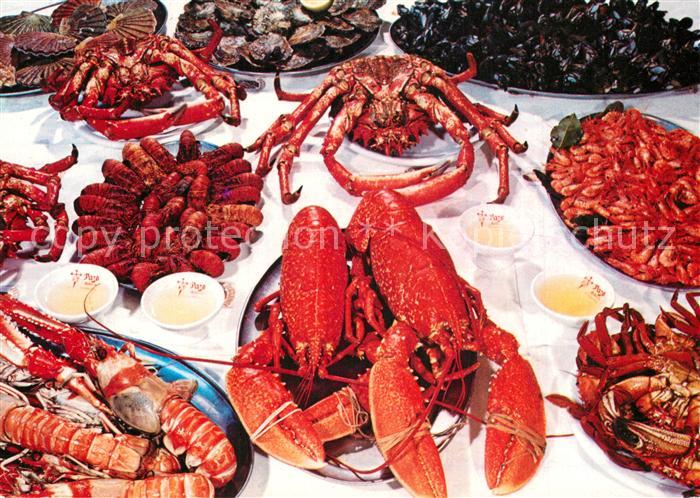 Meerestiere Galicia Hummer Garnelen Krabben Muscheln