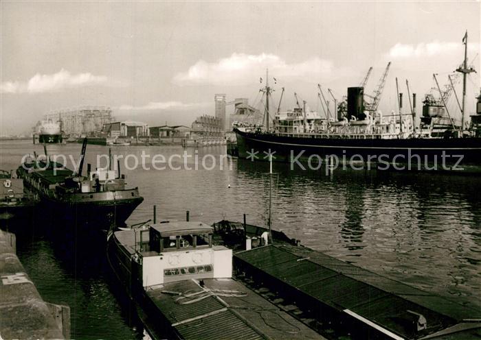 Schiffe Ships Navires Bremen ueberseehafen A.G. Weser Getreide-Anlage
