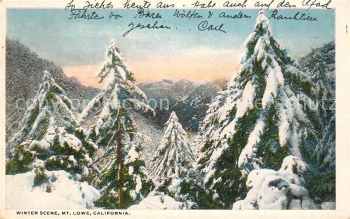 Mount Lowe California Winter Scene in the mountains