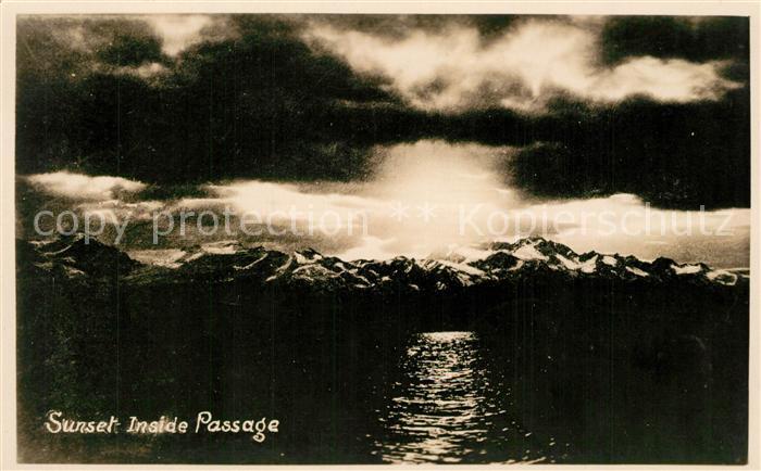 Wrangell Alaska Sunset Inside Passage