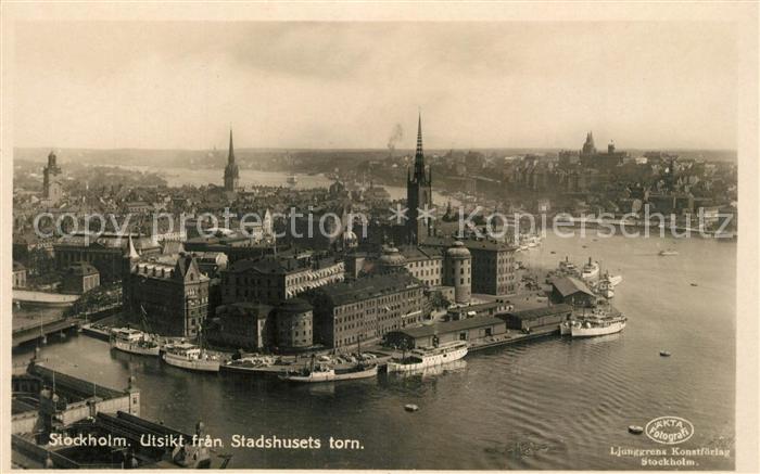 Stockholm Utsikt fran Stadshusets torn