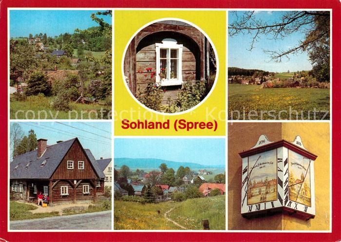 Sohland Spree Oberdorf Fenster Umgebindehaus Heimatmuseum Sonnenuhr