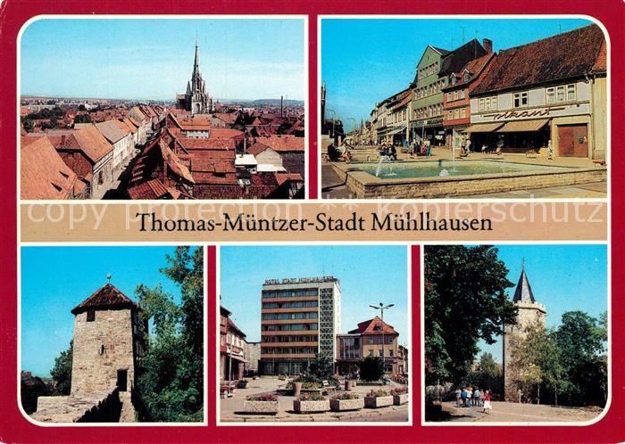 Muehlhausen Thueringen Thomas Muentzer Stadt Wilhelm Pieck Platz Hospitalturm Ho