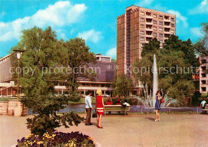 Suhl Thueringer Wald Hochhaus Springbrunnen