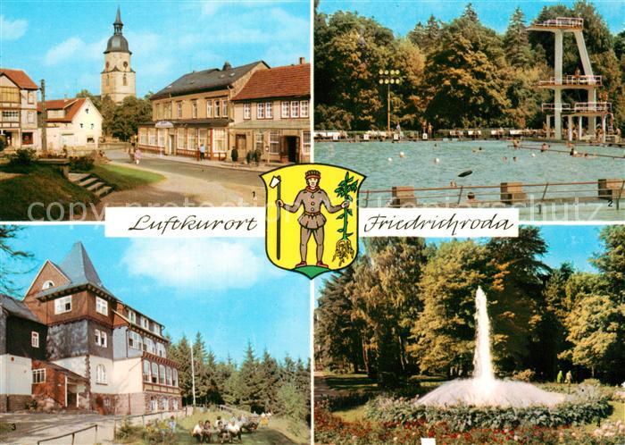 Friedrichroda Platz der DSF Schwimmbad Freibad Spiessberghaus Springbrunnen Kurp