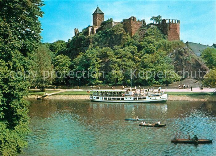 Halle Saale Burg Giebichenstein Dampfer Rudern