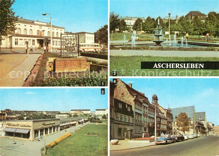 Aschersleben Bahnhof Ladenstrasse Kosmonautenviertel Platz der Jugend Partie am