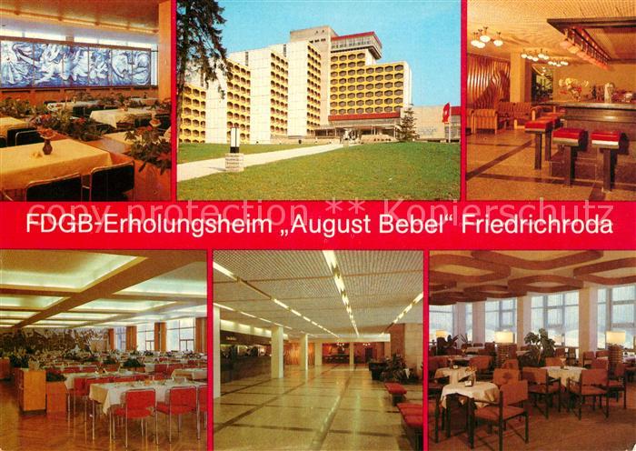 Friedrichroda FDGB Erholungsheim August Bebel Restaurant Bar Speisesaal Halle Ca