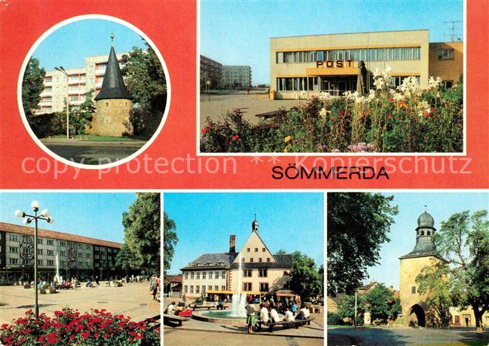 Soemmerda Stadtmauer Turm Post Markt Rathaus Erfurter Tor