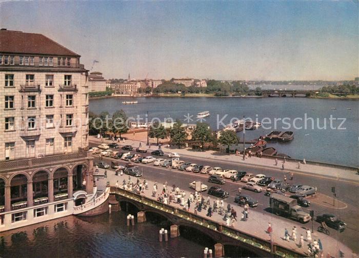 Hamburg Reesendammbruecke und Binnenalster