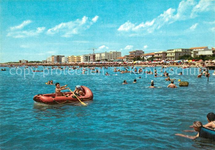 Caorle Venezia Spiaggia di Ponente dal mare Weststrand Schlauchboot