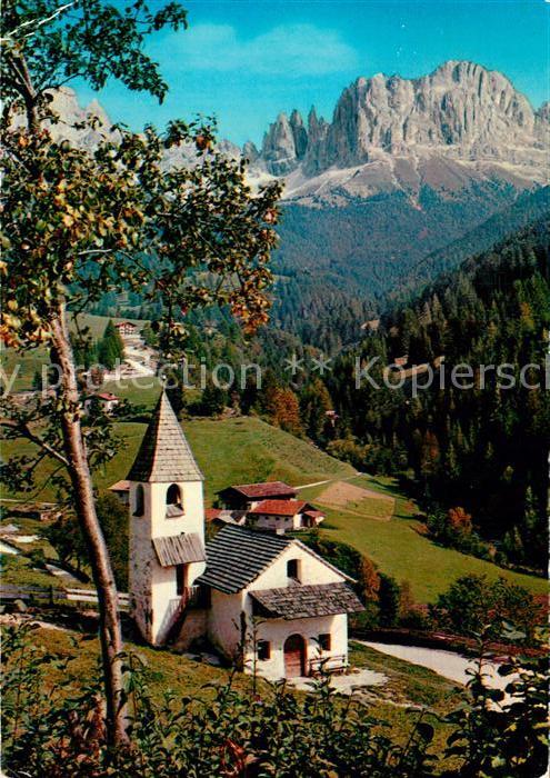 San Cipriano Chiesa Il Catinaccio Dolomiti Kirche Rosengarten Dolomiten