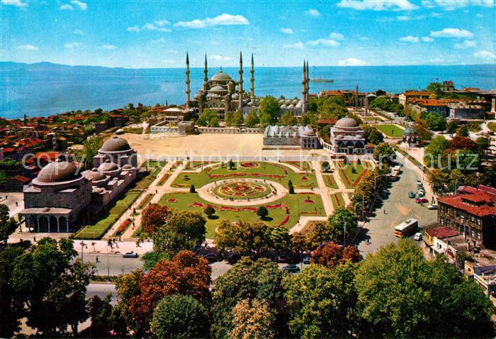 Istanbul Constantinopel Sultan Ahmet Mosque Blaue Moschee und Umbung