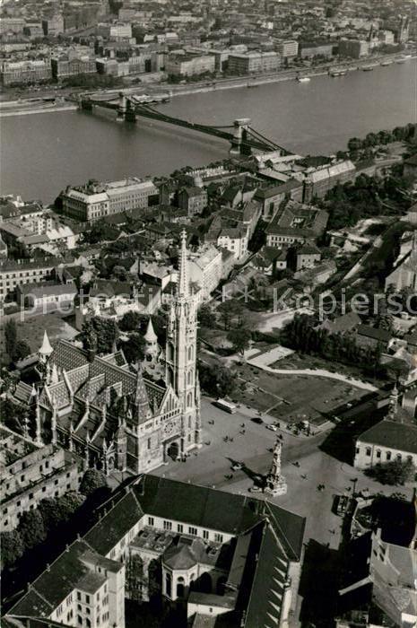 Budapest Ansicht mit Matthiaskirche Fliegeraufnahme