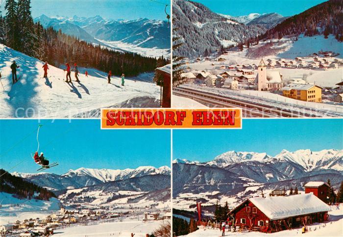 Eben Filzmoos Panorama Wintersportplatz Alpen Skipiste Sessellift