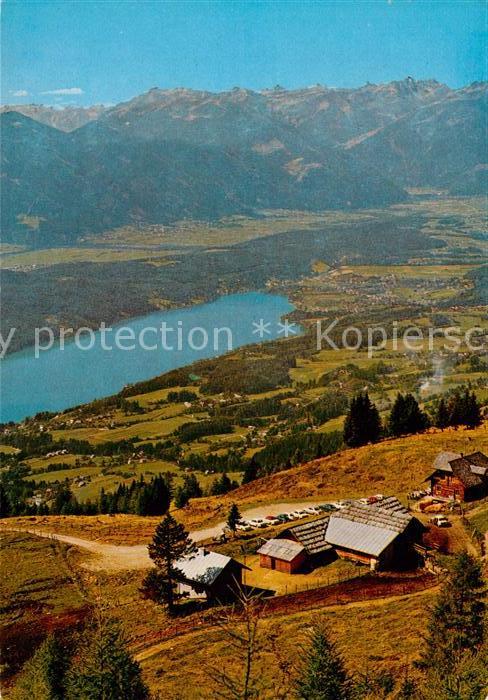 Millstatt Millstaettersee Alpengasthaus Lammersdorfer Huette Alpenpanorama