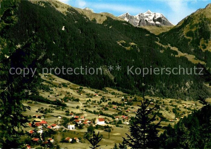 St Gallenkirch Vorarlberg Panorama Blick gegen Valschavieler Maderer Montafon