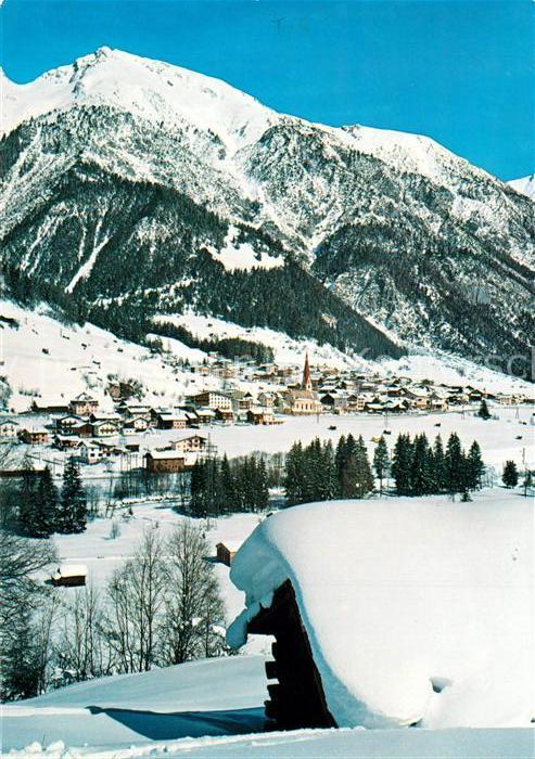 Pettneu Arlberg Gesamtansicht mit Alpenpanorama Winterlandschaft