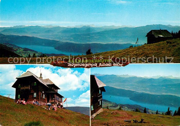 Millstatt Millstaettersee Alexanderhuette Berghaus Fernsicht Alpenpanorama Mills