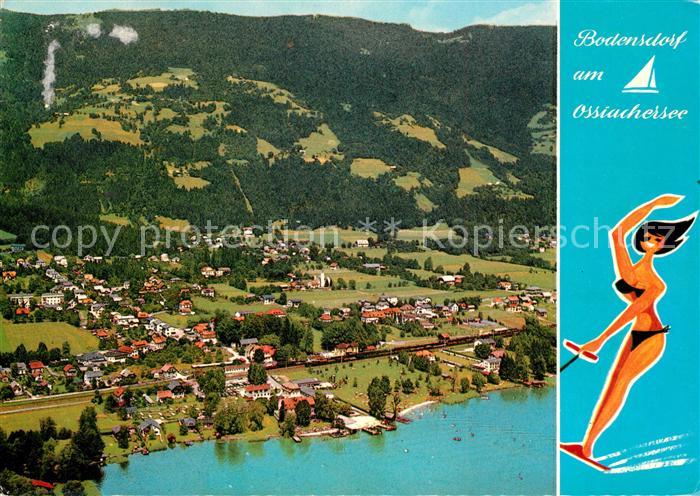 Bodensdorf Ossiacher See Strandbad Campingplatz Fliegeraufnahme