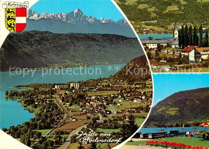 Bodensdorf Ossiacher See Julische Alpen Fliegeraufnahme Stift Ossiach Kloster Se