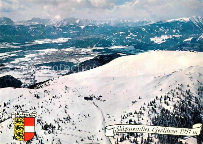 Sattendorf Skiparadies Gerlitzen Alpenpanorama Fliegeraufnahme