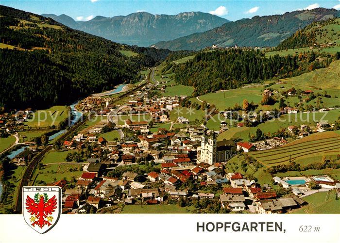 Hopfgarten Brixental Erholungsort Barocke Pfarrkirche Alpen Fliegeraufnahme