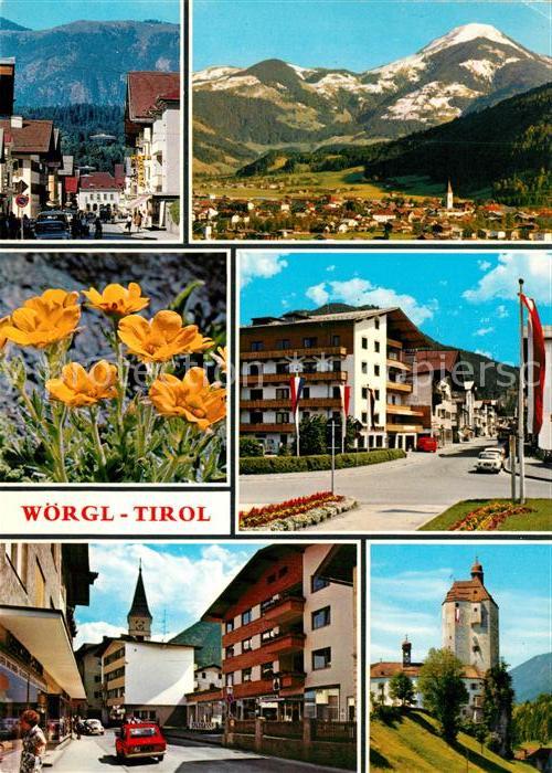 Woergl Tirol Alpenpanorama Fliegeraufnahme Hauptstrasse Schloss Wappen